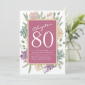 80誕生日フローラサプライズパーティー 招待状 (スタンド正面)