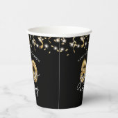 80誕生日ブラック金ゴールドスクリプトバルーンストリーマー 紙コップ (右)