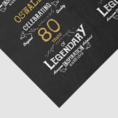 80誕生日ブラック金ゴールドレジェンダリーレトロ 薄葉紙 (詳細)