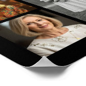 80誕生日ブラック金ゴールド16フォト応援から年 ポスター (角)