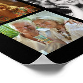 80誕生日ブラック金ゴールド21フォト応援から年 ポスター (角)