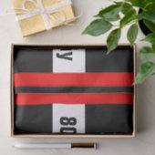 80誕生日ブラック(赤枠カスタム付き) A01E1 薄葉紙 (ギフト)