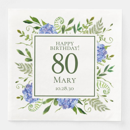 80誕生日ブルーアジサイ (正面)