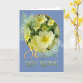 80誕生日プリムローゼズアンドブルー カード