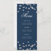 80誕生日プログラムシルバーネイビーグリッターメニュー 招待状 (裏面)