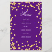 80誕生日プログラム金ゴールド紫グリッター付き/メニュー (裏面)