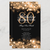 80誕生日プログラムGlam Lights金ゴールド(メニュー付き) (正面/裏面)