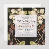 80誕生日ホワイトマグノリアスサプライズパーティー 招待状 (正面/裏面)