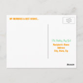 80誕生日マイルストーンはがき – 緑 ポストカード (裏面)