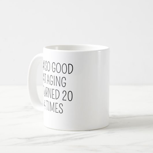 80誕生日マグ、80誕生日ギフト、80歳 コーヒーマグカップ (正面左)