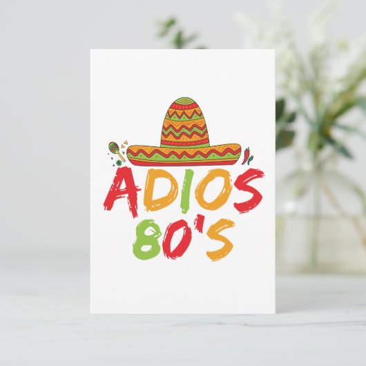 80誕生日メキシコパーティーシンコデマヨフィエスタ サンキューカード (スタンド正面)