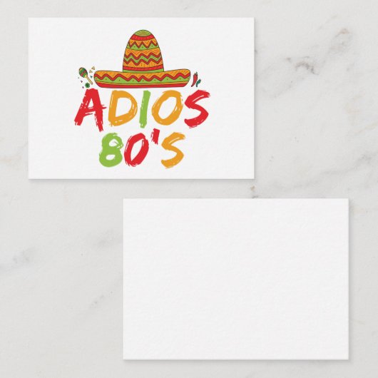 80誕生日メキシコパーティーシンコデマヨフィエスタ ノートカード (正面/裏面)