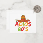 80誕生日メキシコパーティーシンコデマヨフィエスタ ノートカード (正面/裏面インサイチュ)