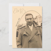 80誕生日モノグラム男性フォトスタイリッシュ誕生日 招待状 (正面)