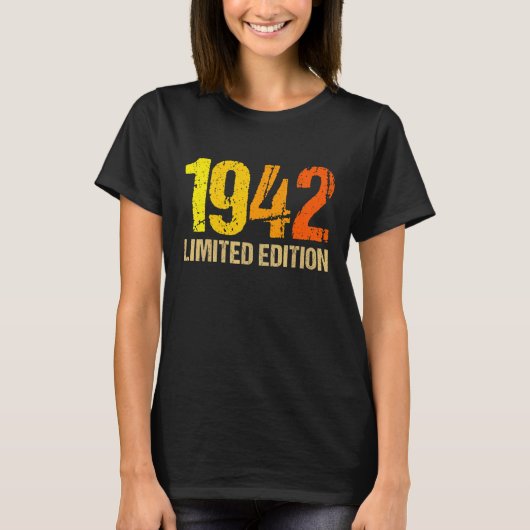80誕生日レディースメンズ80年1942 45 Tシャツ (正面)