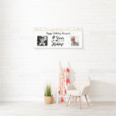 80誕生日レトロストリングライト2枚 横断幕 (インサイチュ)