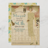 80誕生日ヴィンテージ1930s招待状新しい80 招待状 (正面/裏面)