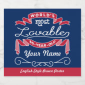 80誕生日世界で最も愛される80歳 ビールラベル (シングルラベル)