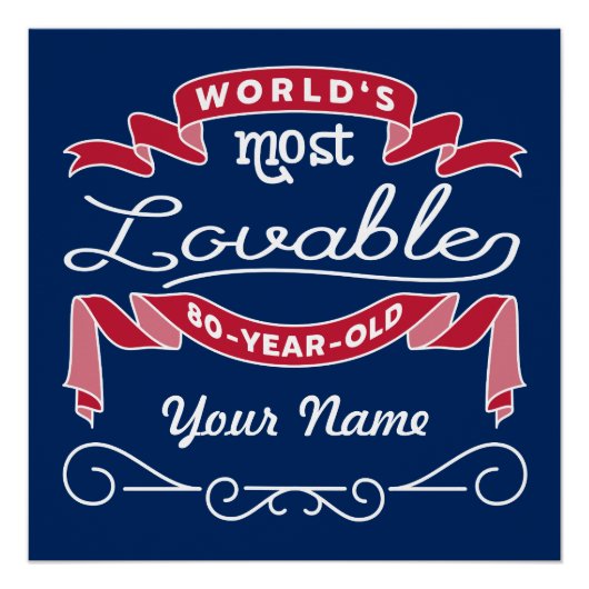 80誕生日世界で最も愛される80歳 ポスター (正面)