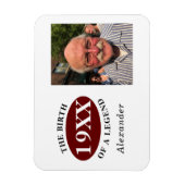 80誕生日写真テンプレート誕生 マグネット (縦)