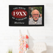 80誕生日写真テンプレート誕生 横断幕 (インサイチュ)