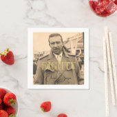 80誕生日写真男性モダン誕生日 スタンダードカクテルナプキン (インサイチュ)