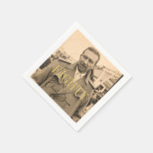 80誕生日写真男性モダン誕生日 スタンダードカクテルナプキン (角)