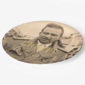 80誕生日写真男性モダン誕生日 ペーパープレート (アングル)