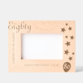 80誕生日刻印記念フレーム レーザー彫刻フレーム (正面)