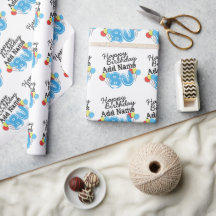 80誕生日名前の折り返し紙