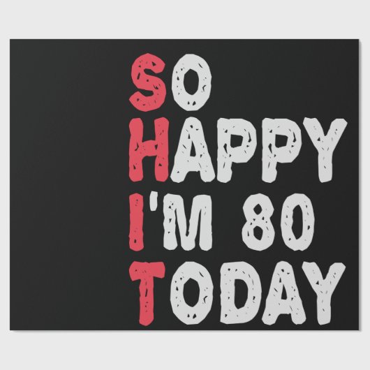 80誕生日嬉しい今日のギフト80おもしろいだ ラッピングペーパー (フラット)