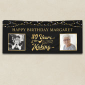 80誕生日年の作り方2枚 横断幕