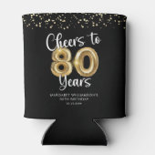 80誕生日応援～80年ブラック金ゴールド 缶クーラー (裏面)
