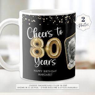 80誕生日応援～80年2枚 コーヒーマグカップ