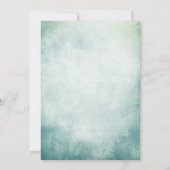 80誕生日招待状ターコイズブルー金ゴールド大人 招待状 (裏面)