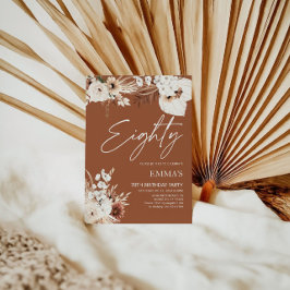 80誕生日招待状テラコッタボホパンパス 招待状