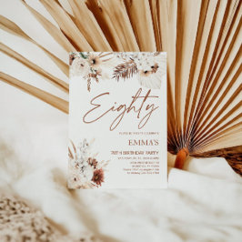 80誕生日招待状ボホパンパス 招待状