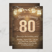 80誕生日招待状ヴィンテージ8誕生日 招待状 (正面/裏面)