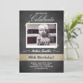 80誕生日招待状ヴィンテージ8誕生日 招待状 (スタンド正面)