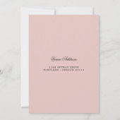 80誕生日日付を保存赤面ピンク 招待状 (裏面)