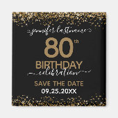 80誕生日日付磁石の保存 マグネット (正面)