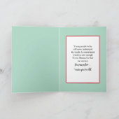 80誕生日旧ファッションド緑スタンプ カード (内部)