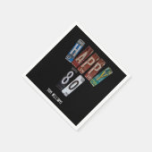 80誕生日旧ライセンスプレート スタンダードカクテルナプキン (角)