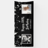 80誕生日星写真パーソナライズされた 横断幕 (縦)