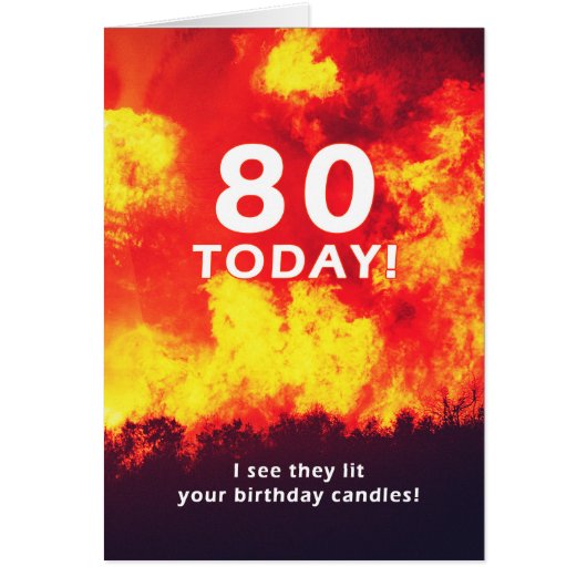 80誕生日森林火災キャンドルユーモア (正面)