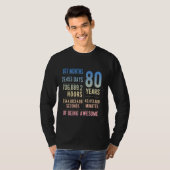 80誕生日男女おもしろい80歳 Tシャツ (正面フル)