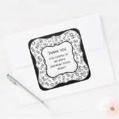 80誕生日白黒番 スクエアシール (封筒)