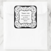 80誕生日白黒番 スクエアシール (バッグ)