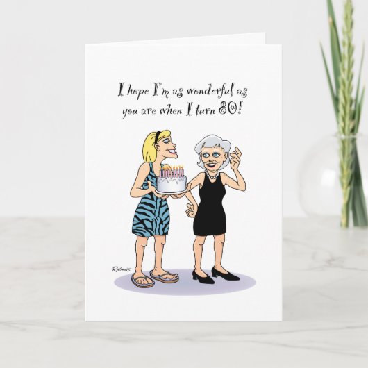 80誕生日祖母 カード (正面)