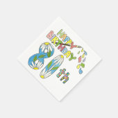 80誕生日紙ナプキンス スタンダードカクテルナプキン (角)